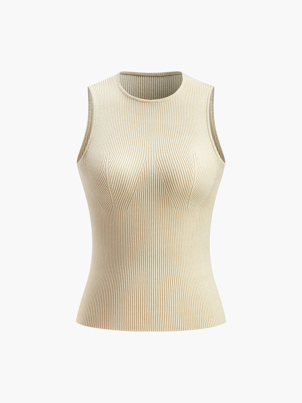 Gebreide Top met Diagonale Naad Ribbeltextuur