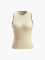 Gebreide Top met Diagonale Naad Ribbeltextuur