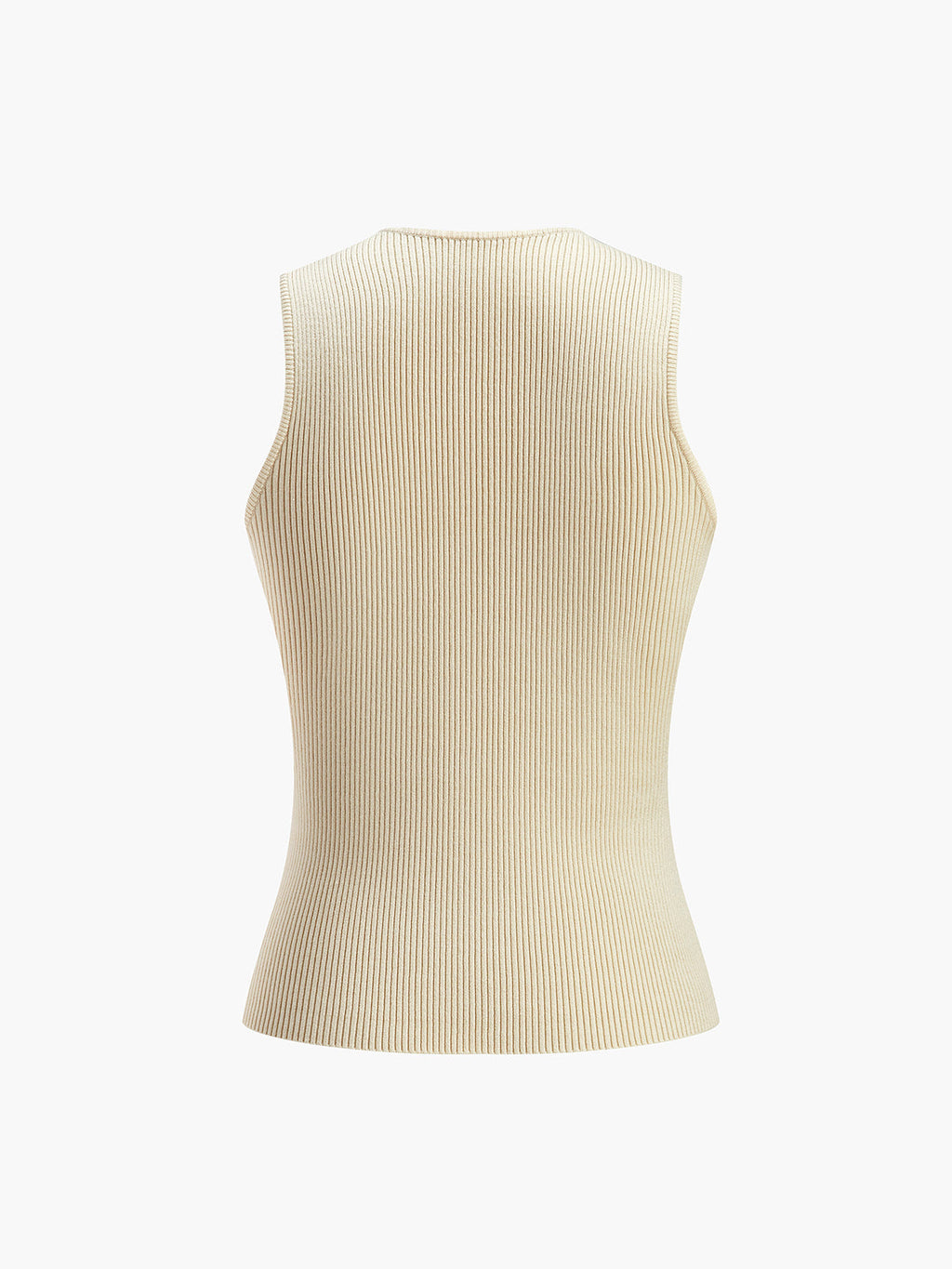 Gebreide Top met Diagonale Naad Ribbeltextuur