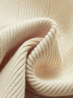 Gebreide Top met Diagonale Naad Ribbeltextuur