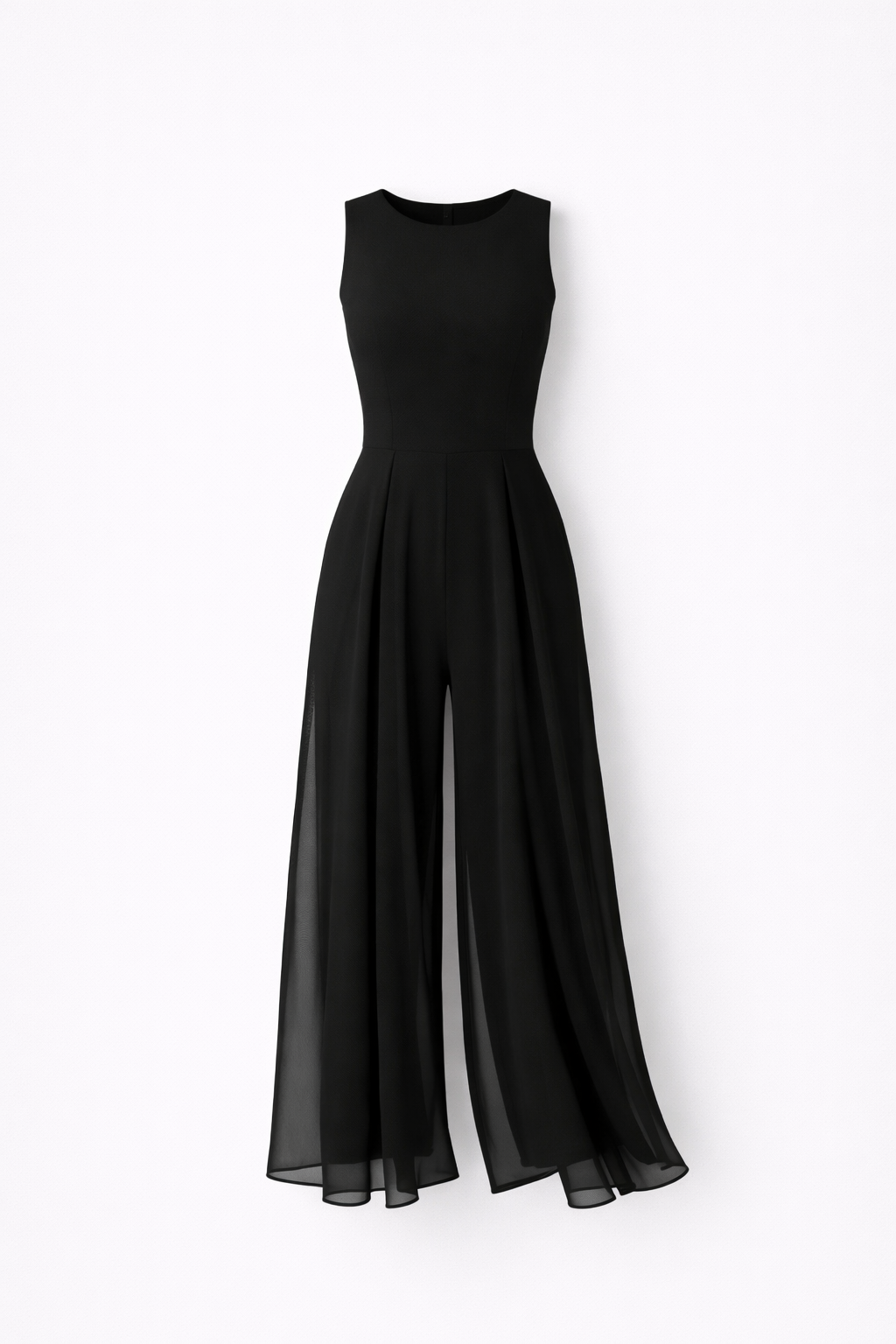 Emerie Chiffon Jumpsuit voor Dames - Elegante Wide-leg Overlay
