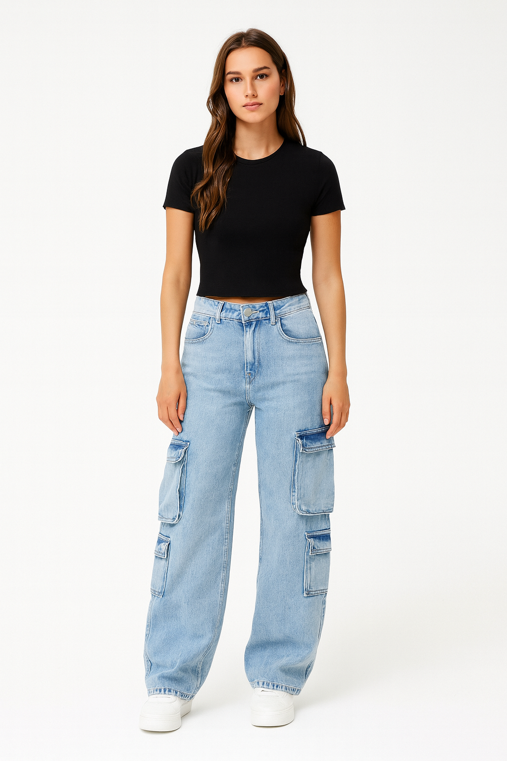 Baggy Denim Cargo Broek