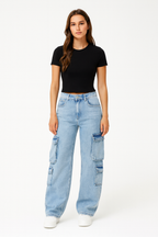 Baggy Denim Cargo Broek