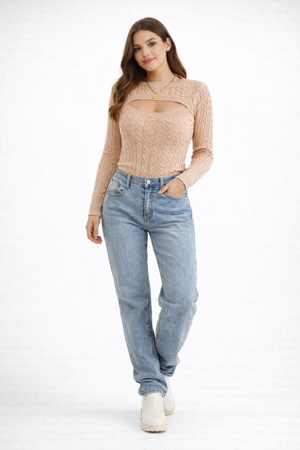 Cut-out Gebreide Top