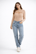 Cut-out Gebreide Top