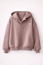 Hoodie met V-hals