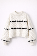 Gebreide Trui  met Geometrisch Patroon