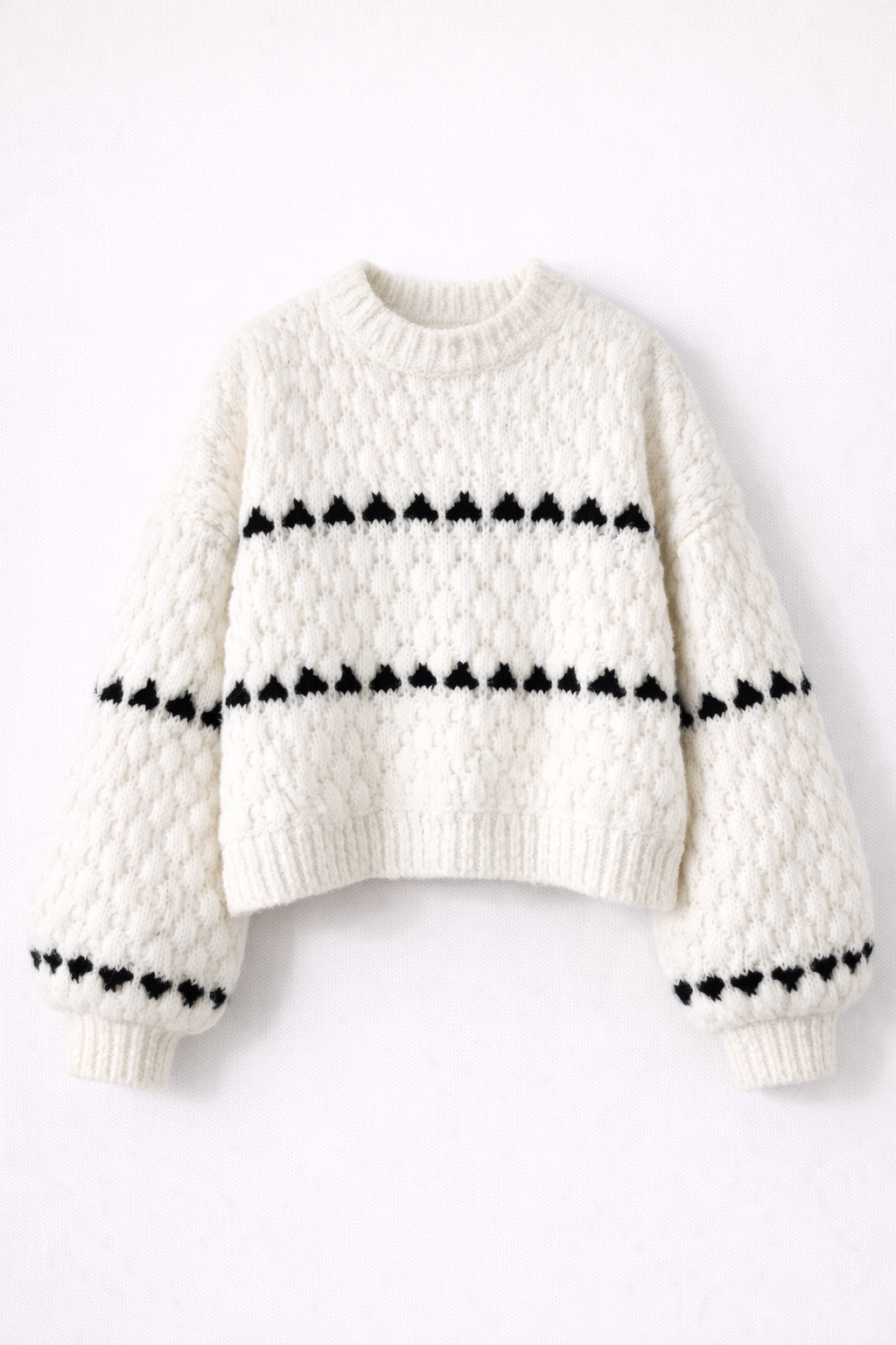 Gebreide Trui  met Geometrisch Patroon