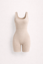 Basic Geribbelde Tanktop Bodysuit