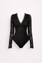 Lace Bodysuit met Bloemenkant Detail