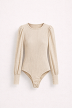 Gebreide Bodysuit met Pofmouw