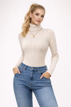 Klassiek Ribbed Knit Bodysuit