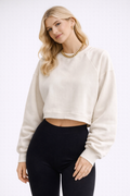 Cropped Sweatshirt  met Raglanmouwen