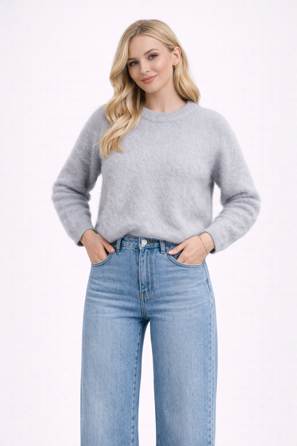 Sweater met Harige textuur