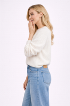 Sweater met Harige textuur