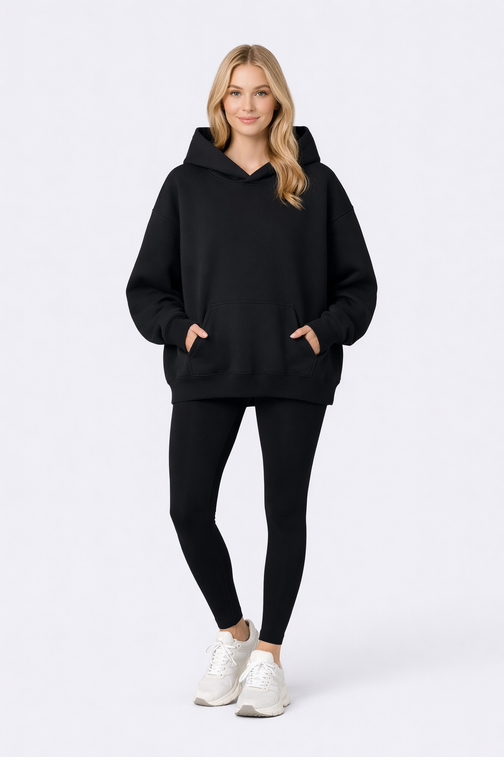 Randee Dames Katoenmix Hoodie - Casual met Kangoeroezak