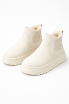 Muriel Faux Suede Dames Enkellaarzen - Casual met Faux Fur Voering