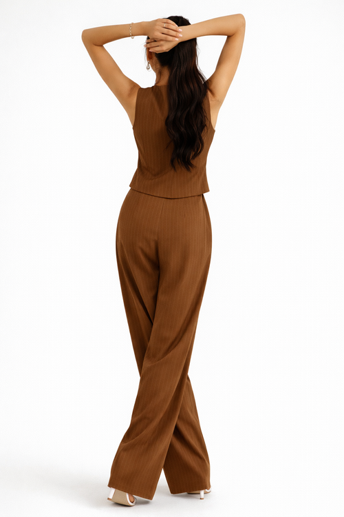 Angelle - Eigentijds Pinstripe Pakset Dames