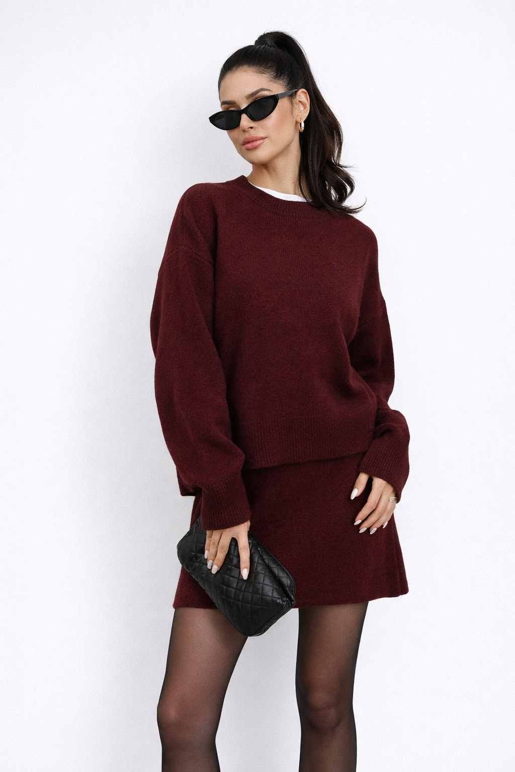 Gebreide Tweedelige Set - Sweater & Rok