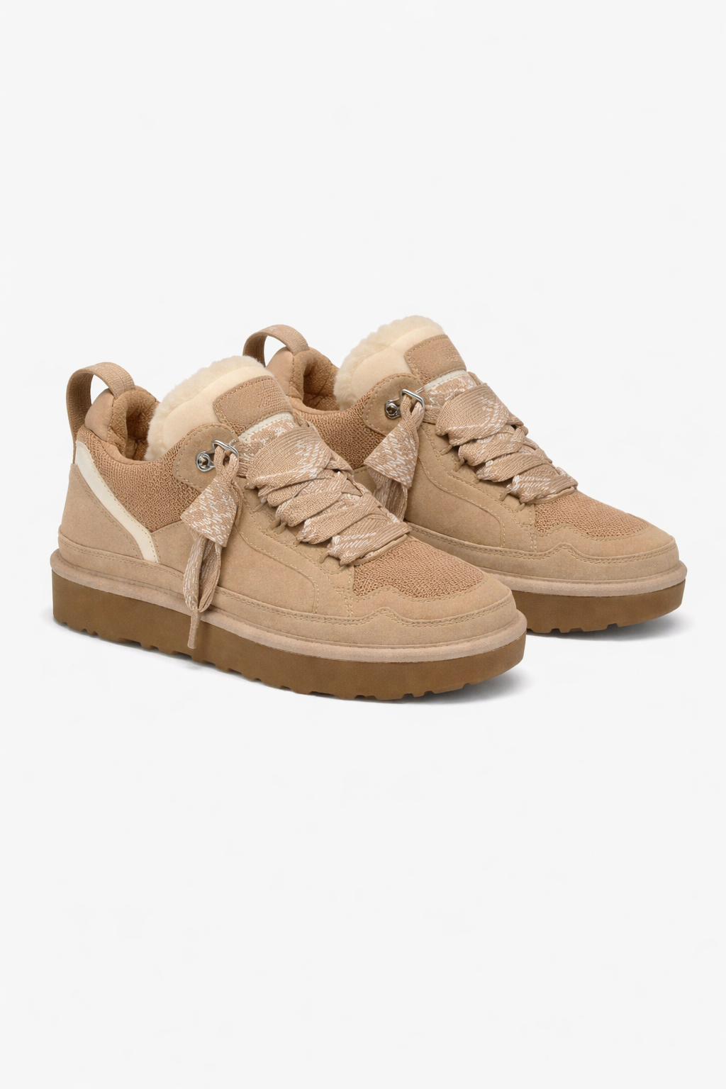 Suède Sneaker met Shearling Voering