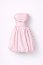 Satijnlook Jurk Dames - Chique Strapless Lizette Jurk