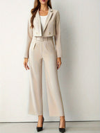 Cailyn Dames Broekpak- Cropped Blazer Set