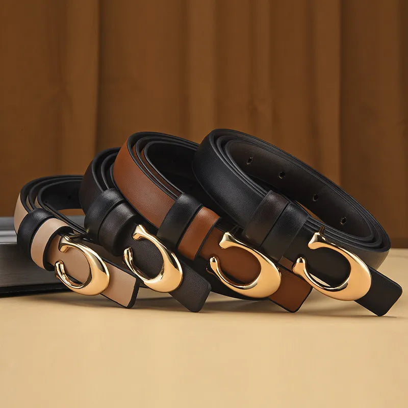 Daisy | Dames Dubbelzijdige Riem - Leren C-vormige Gesp 3