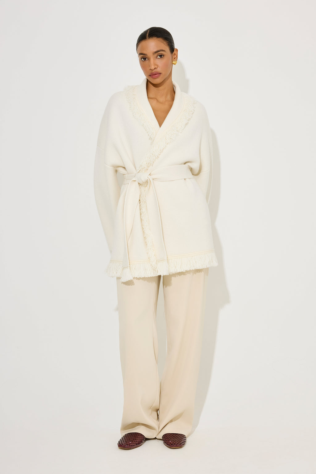 Gebreide Cardigan met Franjes