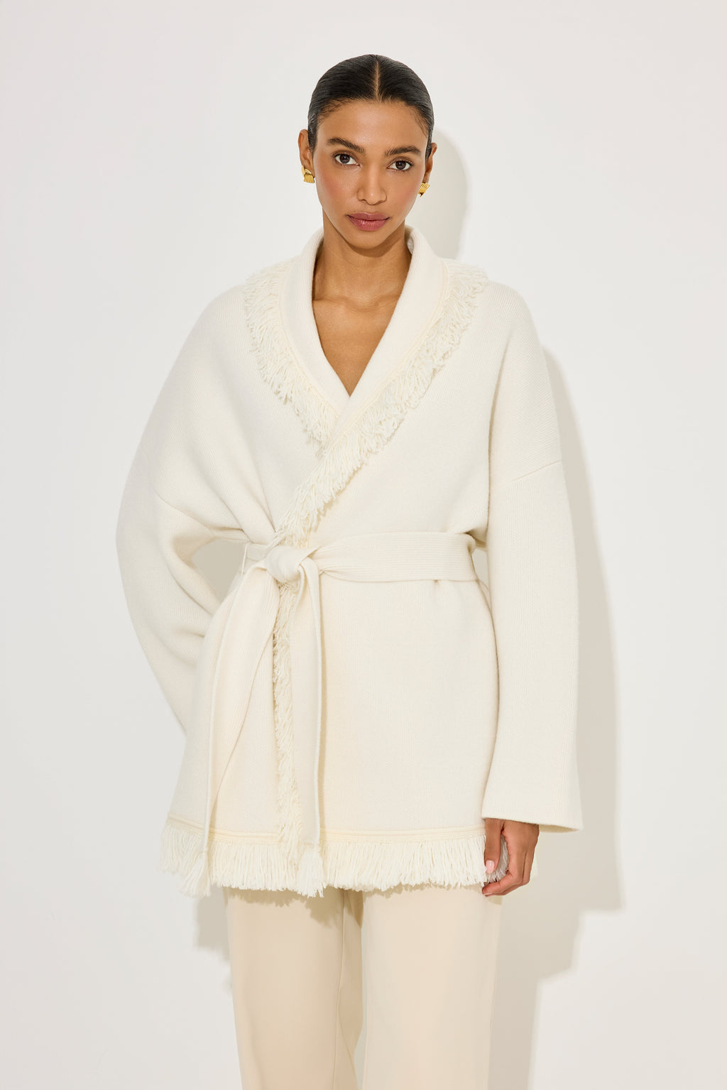 Gebreide Cardigan met Franjes