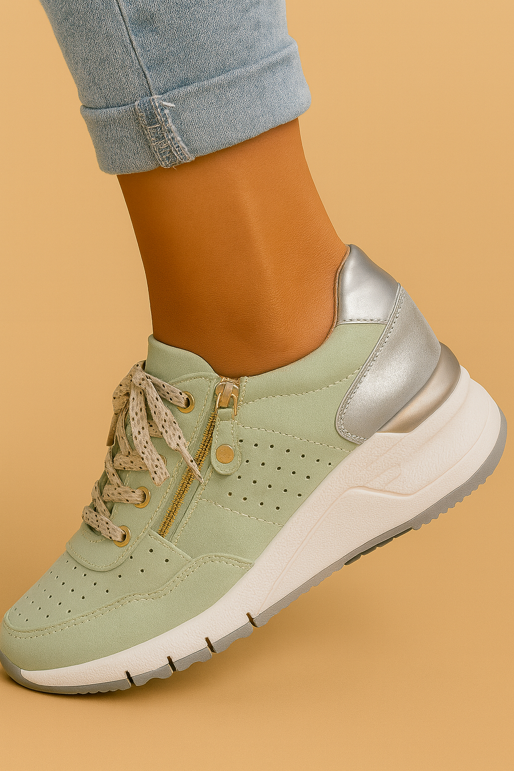 Suede Sneakers Dames - Casual Zijrits Sneakers Willetta