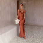 Satijnen Slipdress met open rug