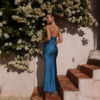 Satijnen Slipdress met open rug