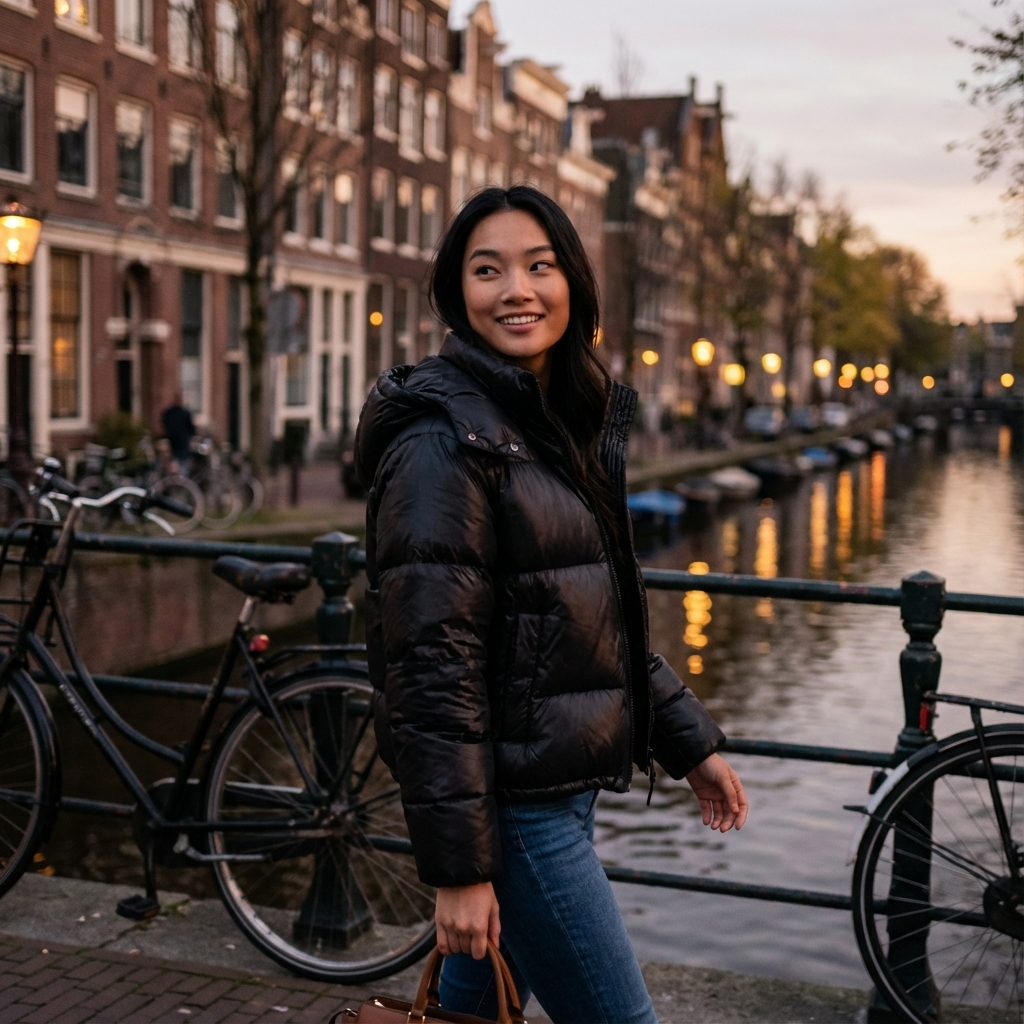 Lamya Pufferjas Dames - Casual Gequilt met Capuchon