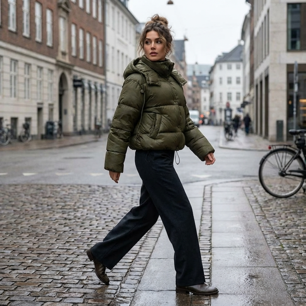 Lamya Pufferjas Dames - Casual Gequilt met Capuchon