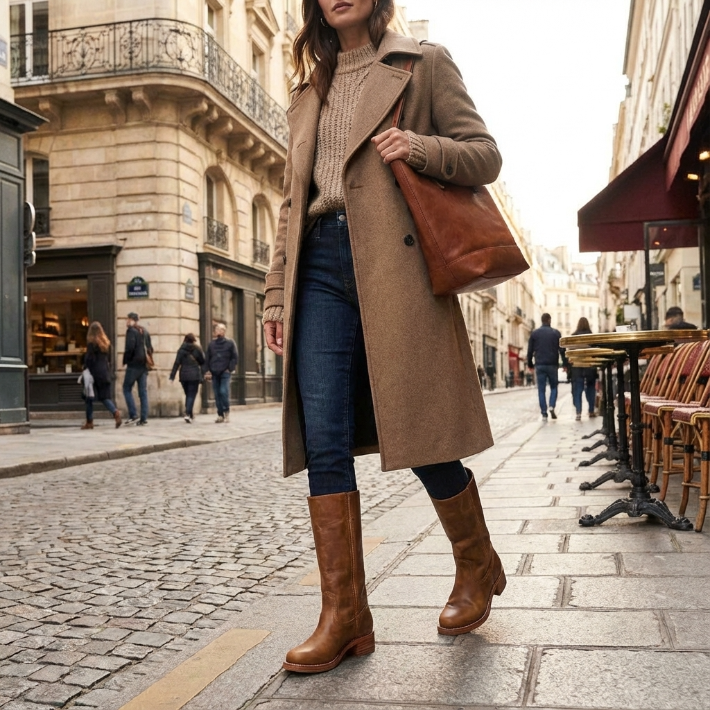 Clarisa Leren Dames Laarzen - Klassiek Western Stijl