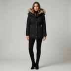 Modavo Lovie Dames Puffer Jas - Casual met Bontkraag