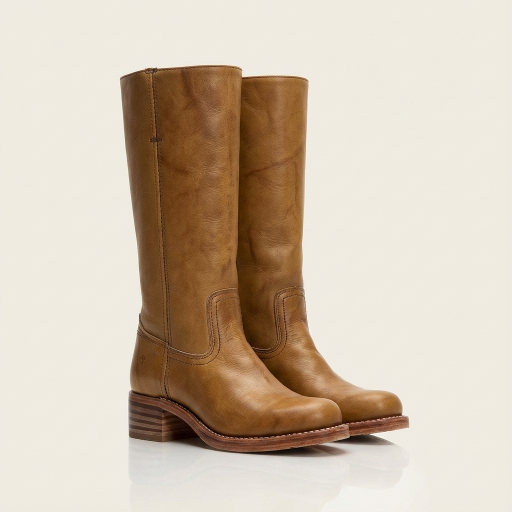 Clarisa Leren Dames Laarzen - Klassiek Western Stijl