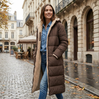 Kelci Dames Pufferjas - Casual met Sherpa Voering en Capuchon