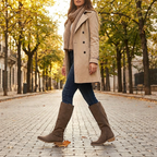 Wilda Suède Laarzen Dames - Klassiek met Enkelband Detail