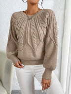 Zachte Knit Kabeldetail Trui