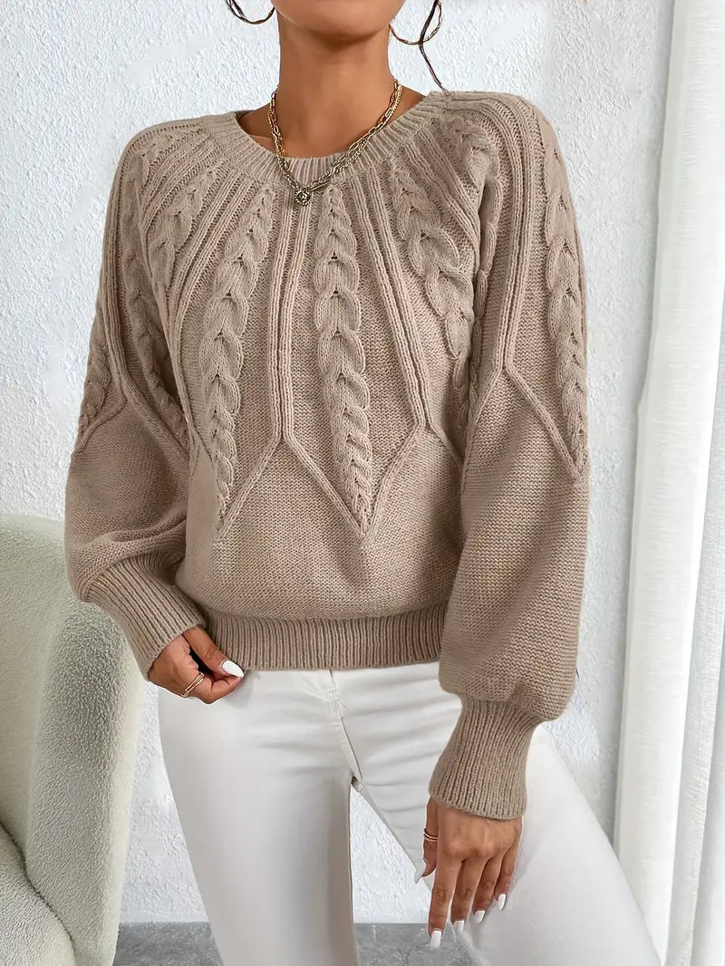 Zachte Knit Kabeldetail Trui