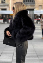 Faux Fur Jas met Glamoureuze Oversized Kraag