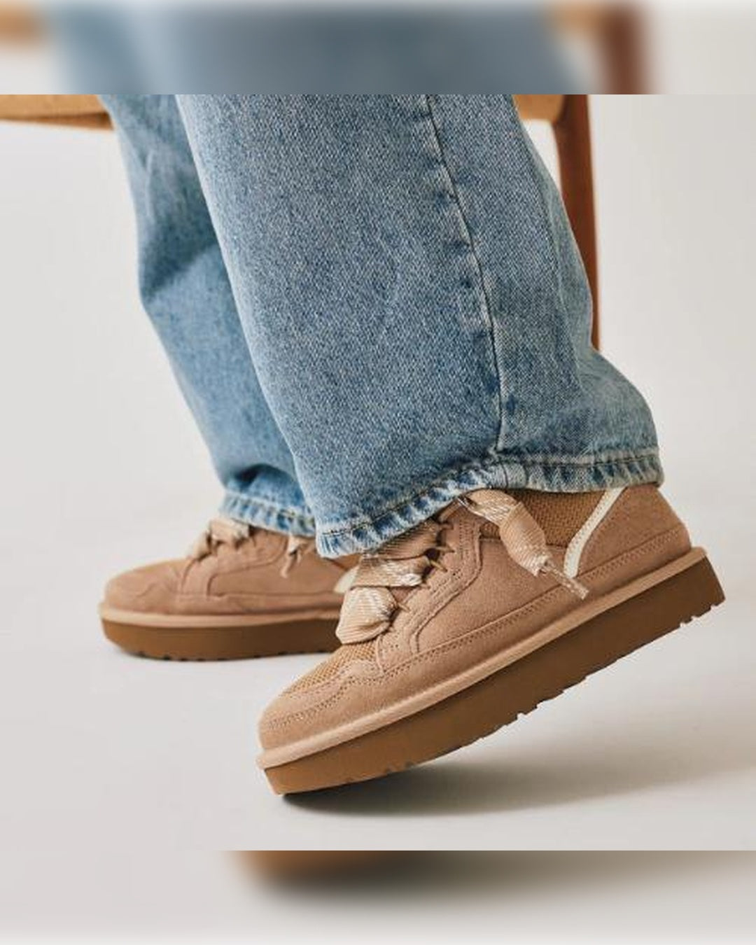 Suède Sneaker met Shearling Voering