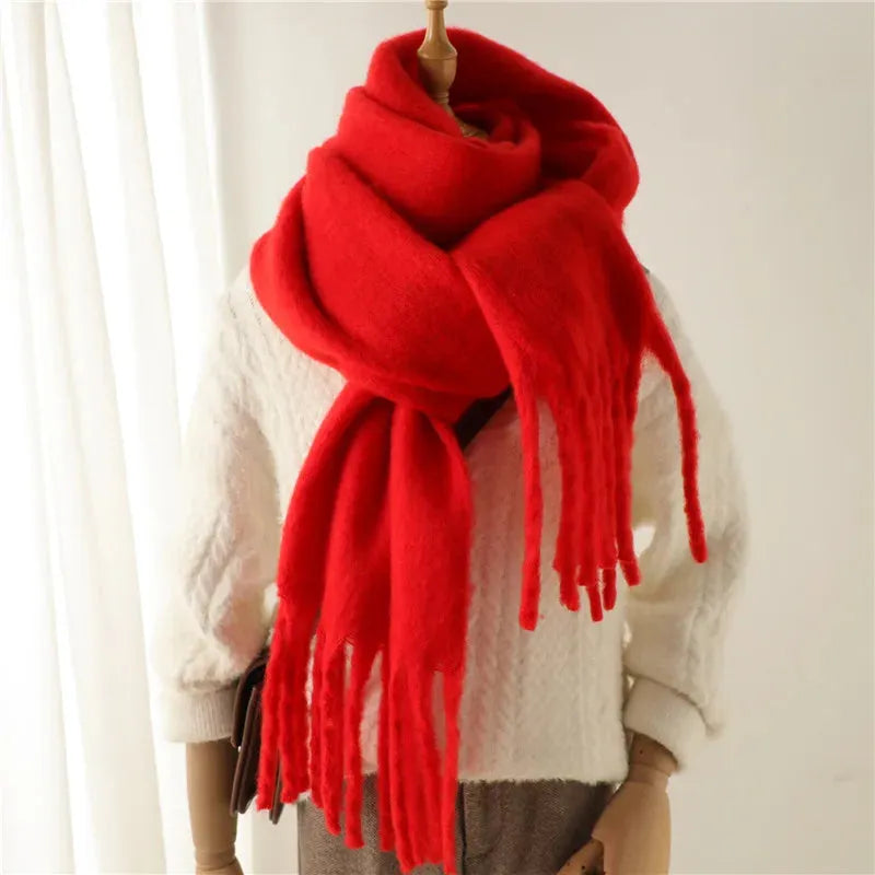 Amarah Zachte Scarf voor Dames - Trendy met Franjes