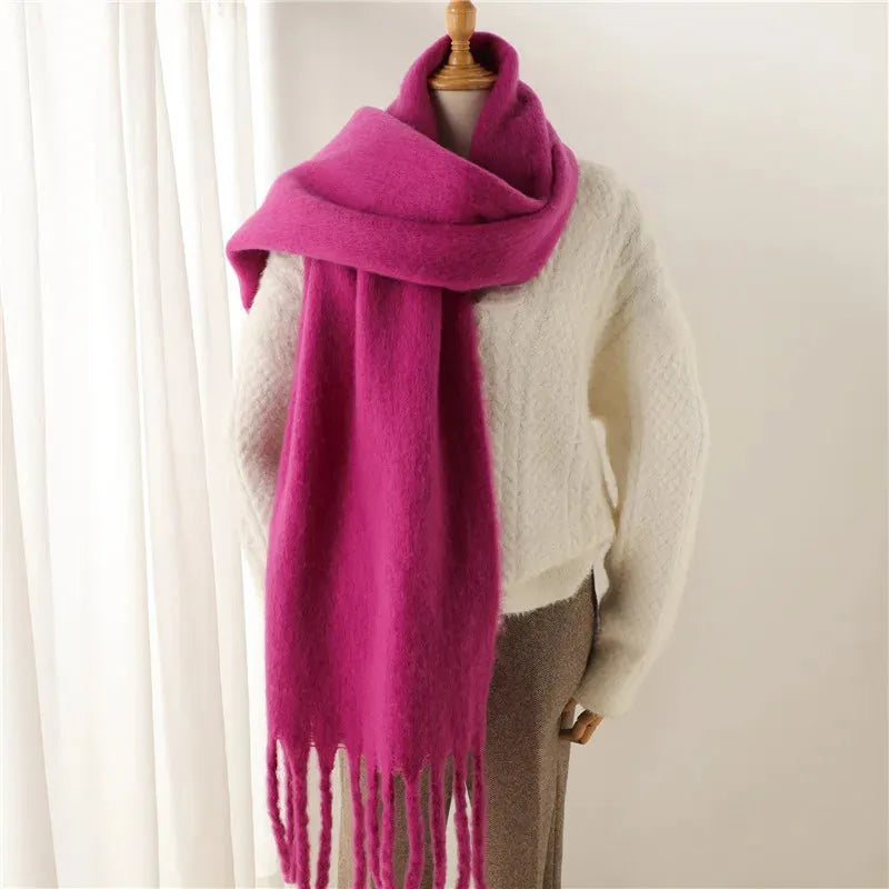 Amarah Zachte Scarf voor Dames - Trendy met Franjes
