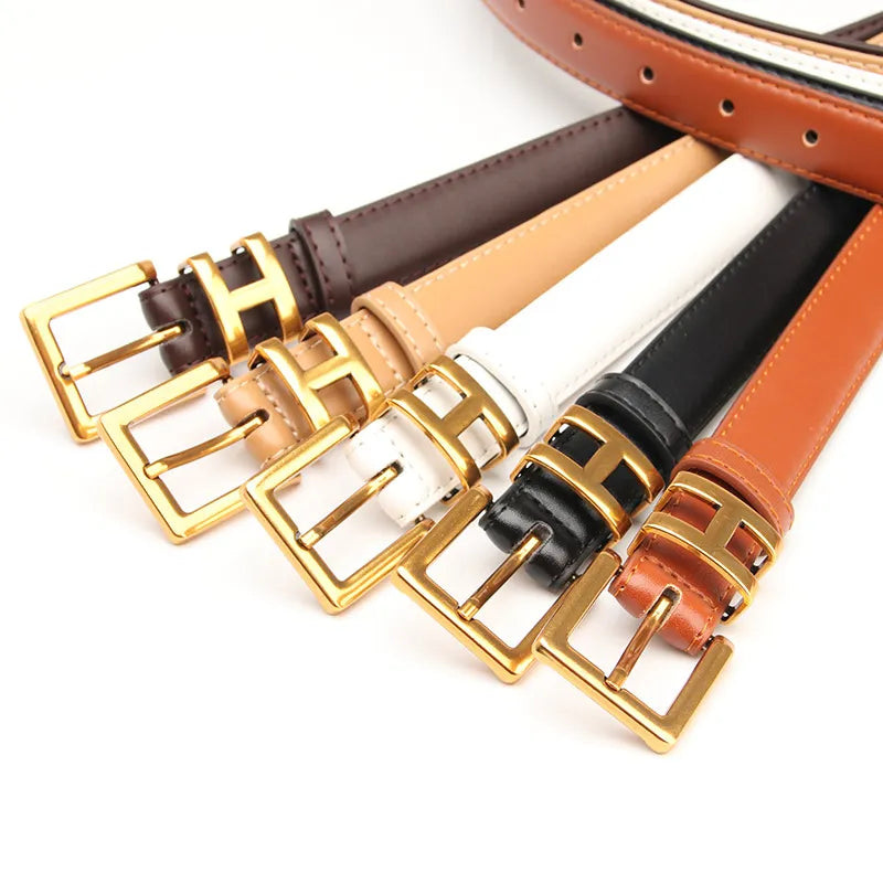 Samantha | Dames Riem - Leren Smalle Riem met Elegante Gesp 8