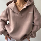 Hoodie met V-hals