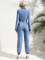 Catalina Denim Jumpsuit voor Dames - Casual Chic met Ceintuur