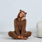 Zachte Fleece Berenoortjes Onesie