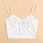 Sexy Camisole With Front Straps And Chest Folds